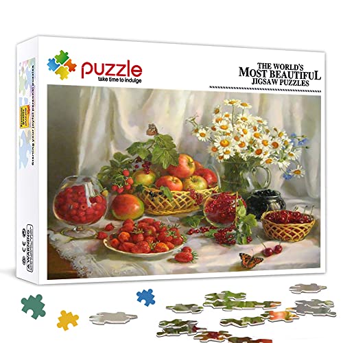 1000 Teile Puzzle für Erwachsene Obstkorb Holzpuzzle Family Fun Puzzle 75x50cm 1000 Teile Puzzle der Intelligenz-Herausforderung für Erwachsene und Kinder von lixiaochao