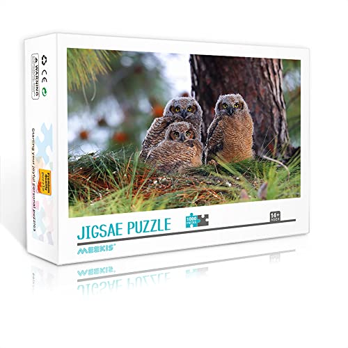 Puzzle für Erwachsene 1000 Teile Eule Puzzle Herausforderndes Puzzlespiel Geschenk 75x50cm 1000 Teile Intelligenz-Herausforderungspuzzle für Erwachsene und Kinder von lixiaochao