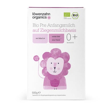 löwenzahn organics Bio Anfangsnahrung Pre auf Ziegenmilchbasis 500 g ab der Geburt von löwenzahn organics