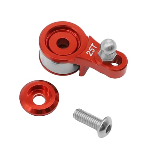 lopituwe 1/10 Aluminiumlegierung Servo Horn Arm Servo Horn für Axial WPL Trx4 Trx6 Scx10 Capra Aluminiumlegierung Servo Saver Arm, Rot von lopituwe