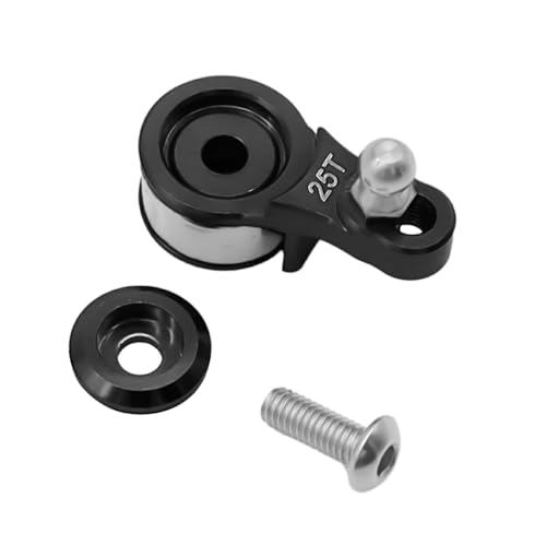 lopituwe 1/10 Aluminiumlegierung Servo Horn Arm Servo Horn für Axial WPL Trx4 Trx6 Scx10 Capra Aluminiumlegierung Servo Saver Arm, Schwarz von lopituwe