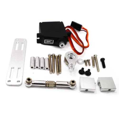 lopituwe 6 Stück Lenkservo Unterstützung aus Aluminiumlegierung für D90 MN 99 MN 91 45 1/12 Für Offroad Präzisions RC Autozubehör, Silber von lopituwe