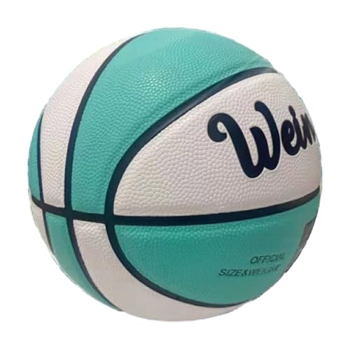 lopituwe Tragbarer Trainingsbasketball, rutschfest und leicht, für alle Spielstärken. PVC, geeignet für Spieler Aller Spielstärken, Grün Weiß von lopituwe