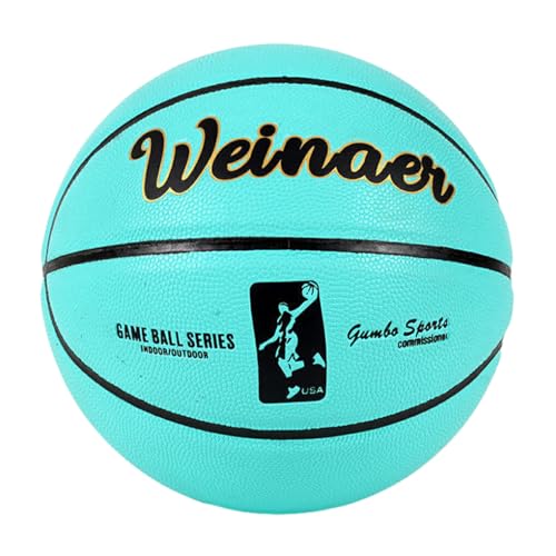 lopituwe Tragbarer Trainingsbasketball, rutschfest und leicht, für alle Spielstärken. PVC, geeignet für Spieler aller Spielstärken, Grün von lopituwe