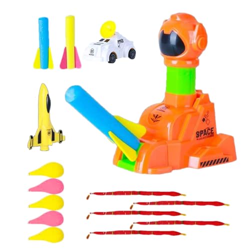 lovemetoo Raketenstartspielzeug,Raketenautospielzeug | Autostartspielzeug für Kinder,Lustiges Raketenauto-Startspielzeug für Kinder, enthält 2 Raketen, 1 Auto, 1 Flugzeug, 5 runde und Lange von lovemetoo