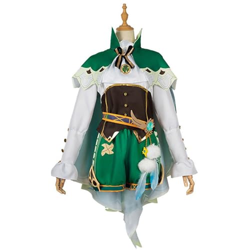 Genshin Impact Cosplay Kostüm, Unisex Anime Windy Cosplay Kostüme Outfit Halloween Weihnachten Uniform Anzüge(Size:M,Color:mit Haaren) von lovtuwr