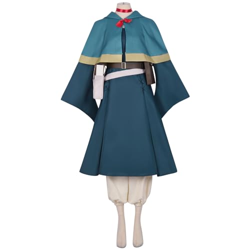 Marsilla Cosplay Kostüm Für Delicious In Dungeon Anime Uniform Komplettset Für Halloween Karneval Festival(Size:S,Color:Green) von lovtuwr