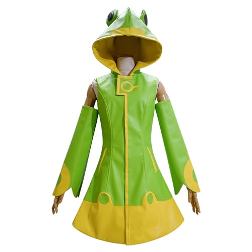 lovtuwr Anime Kostüm Frosch Kind/erwachsene Cosplay Mädchen Jungen Outfits Für Halloween Karneval(Size:120,Color:Grün) von lovtuwr