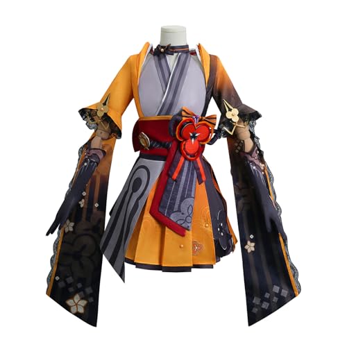 lovtuwr Anime Kostüm Sakura Kyouko Cosplay Kostüm Uniform Full Set Halloween Karneval Festival Für Erwachsene(Size:L,Color:Yellow) von lovtuwr