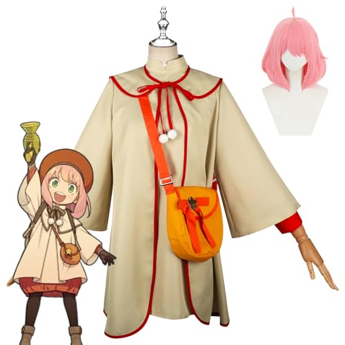 lovtuwr Cosplay Kostüm Outfit Filmversion Anime Anya Forger Charaktere Uniform Komplettes Set Für Frauen Uniform Halloween Kostüm Show Kleidung(Size:2XL,Color:A) von lovtuwr