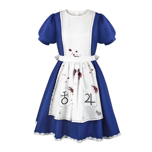 lovtuwr Cosplay Kostüm Outfit Spiele Alice: Madness Returns Outfit Komplettset Mit Socken Für Frauen Uniform Halloween Karneval Party Dress Up Anzug(Size:XL,Color:Bekleidung) von lovtuwr