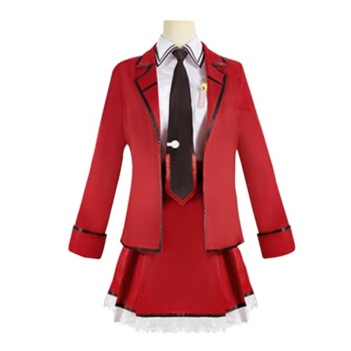 lovtuwr Date A Live Cosplay Kostüm Kotori Itsuka Cosplay Uniform Kleider Full Set Halloween Party Karneval Dress Up Anzug Für Frauen(Size:L,Color:rot) von lovtuwr