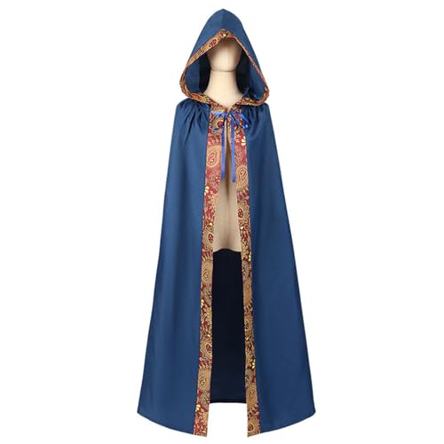 lovtuwr Erwachsenes Cosplay-kostüm, Umhang Mit Hut, Halloween-kostüme Für Frauen, Weibliche Mittelalterliche Gothic-renaissance-kleidung(Size:M,Color:blau) von lovtuwr