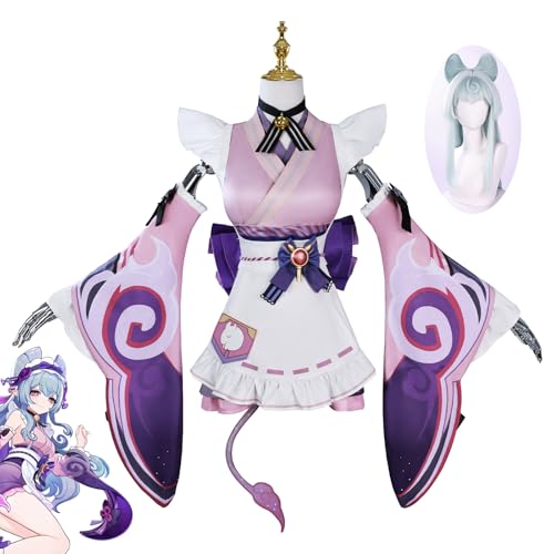 lovtuwr Genshin Impact Cosplay Kostüm Yumemizu Kizuki Outfit Für Halloween Carnaval, So Tun, Als Spiele Kostüm Spielen(Size:XS,Color:lila) von lovtuwr