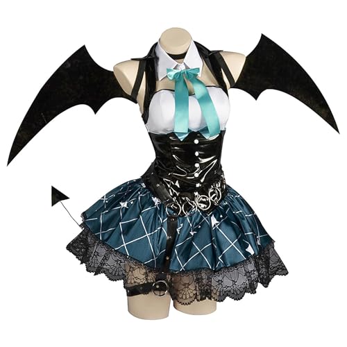 lovtuwr H'atsune M'iku Cosplay Kostüm Outfit Japanische Anfänger Zukunft Uniform Komplettes Set Frauen Mädchen Halloween Dress Up Anzug(Size:3XL,Color:BLAU) von lovtuwr