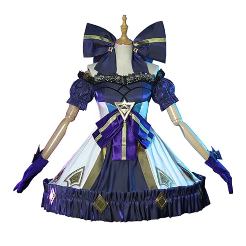 lovtuwr Roses Cosplay-kostüm Für League Of Legends Gwen Anime-uniform, Komplettes Set, Halloween, Karneval, Festival Für Damen(Size:XS,Color:Blau) von lovtuwr
