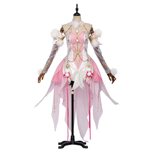 lovtuwr Spiel Cosplay Kostüm Outfit Rosa Uniform Set Für Erwachsene Outfit Cosplay Uniform Kostüm Rollenspiel Komplettset Für Halloween Kostüme(Size:2XL,Color:A) von lovtuwr