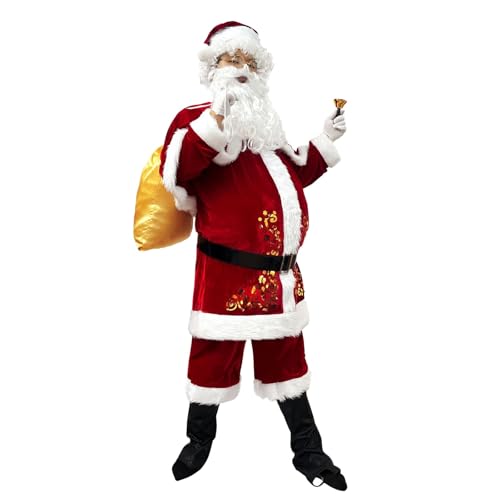 Kostüm Weihnachtsmann, Adventskalender Füllung Männer, Weihnachtskostüm Herren Nikolaus Kostüm Deluxe Anzug Weihnachtsmann Weihnachtskostüm Xxl Santa Claus Kostüm Weihnachtsmann Kostüm Nikolauskostüm von lozssnigzi