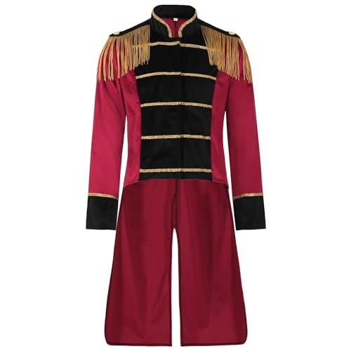 black-friday-2024,Gothic Kostüm Herren, Viktorianischen Gothic Jacke Gehrock Frack Karnevalskostüme Halloween Renaissance Kostüm Steampunk Mittelalter Mantel Cosplay Faschingskostüme Retro Uniform von lozssnigzi