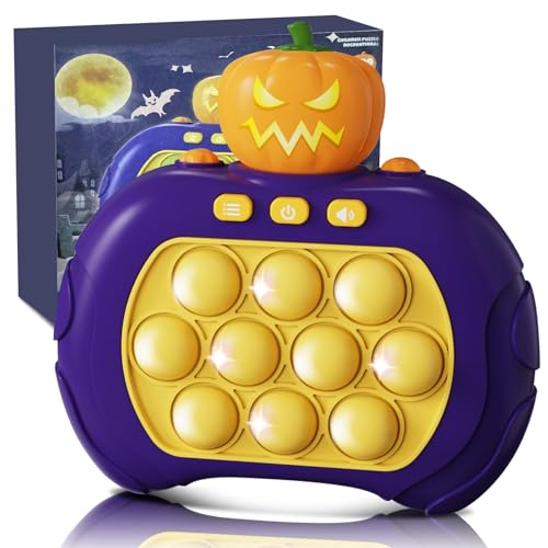 Halloween Pop It Elektronisch, Spiel Quick Push Bubble Game Push Pop Squeeze Toys Für Gadget Geburtstag Kinder Knopf Lustiges Spielzeug Geschenk Kinder Erwachsene Halloween Kürbis von lttorjf