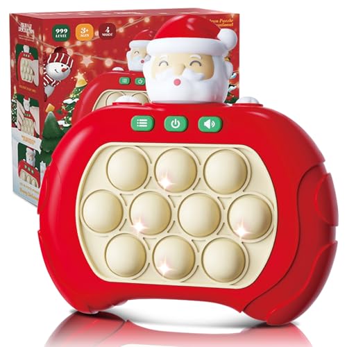 lttorjf Pop It Elektronisch, Weihnachtsmann Spiel Quick Push Bubble Game Push Pop Squeeze Toys für Gadget Geburtstag Knopf Lustiges Spielzeug Kinder Erwachsene Bubble Stress Geschenke von lttorjf