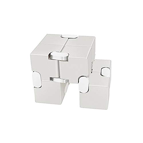 lujiaoshout Metall-Infinity-Cube haltbarer Aluminiumlegierung Dekompression spielt Druckabbau Lernspielzeug Stress Relief Spielzeug Spiele quadratischen Würfels für Erwachsene und Kinder von lujiaoshout
