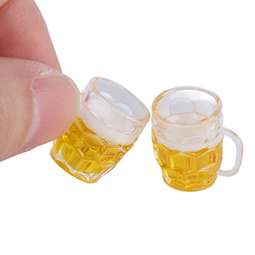 20 Stück Mini-Bierkrug-Modell, kompakt, tragbar, Simulation, Bierkrug, Mikro-Zubehör, verwendet für Mini-DIY-Bastelzubehör von lvifloae