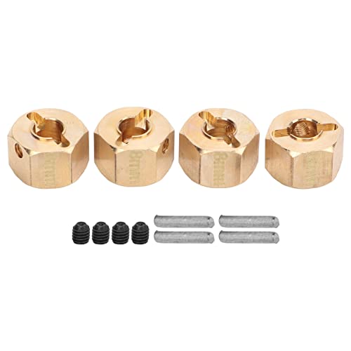 lvifloae 4 PCs 12mm Sechskantrad -Hub erweiterter Adapter Hochwertiger Messingkoppler Erhöhen Sie die Fahrzeugstabilität für SCX10 90046 GN7 CC01 1/10 RC -Autos (8mm) von lvifloae