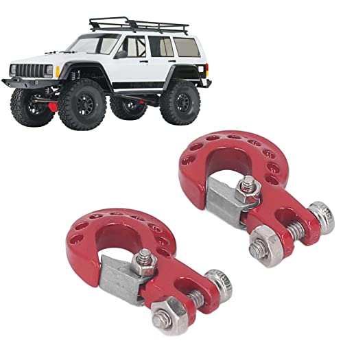 lvifloae Metallanhängerkette RC Tow Haken Schleppkette Einstellungssteuer -Stück Dekoration fits SCX10 D90 1/10 Fernbedienungssteuerungs -Crawler -LKW schwarz (Red) von lvifloae