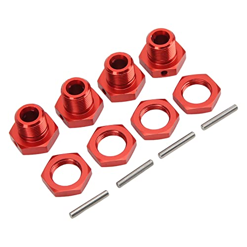 lvifloae RC Wheel 17mm Aluminum Hex Drive Hub Adapter Pins KARTON 4WD Car 4 Set (Red) von lvifloae