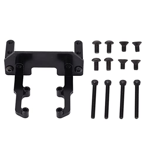 lvifloae Servo Mount Aluminiumlegierung Lenkerausrüstung Servo Mount Black RC Accessoires für 1/10 Axial SCX10 II 90046 von lvifloae