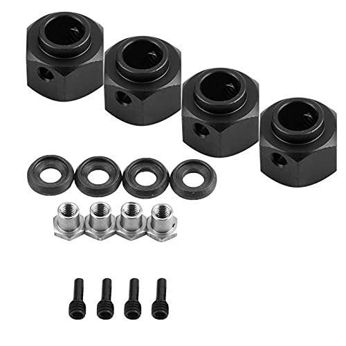 lvifloae Wheel Accessories,RC Car Wheels Widen Adapter 8mm Widening Set for TRAXXAS -4 D90 SCX10 1/10 Car (Black) von lvifloae