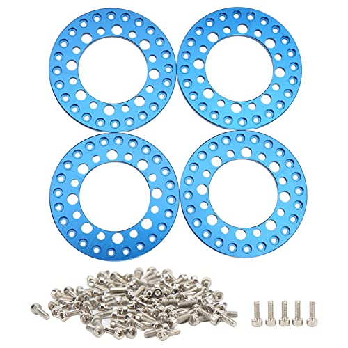 lvifloae rc rhrad äußere Ringe Felgen 4pcs 1,9 -Zoll -Rad Außenringe Felgen Erhöhen Stabilität CNC Bearbeitung Aluminiumlegierung RC Rad Außenringe RIMPE FÜR 1/10 RC Blau (Blau) von lvifloae