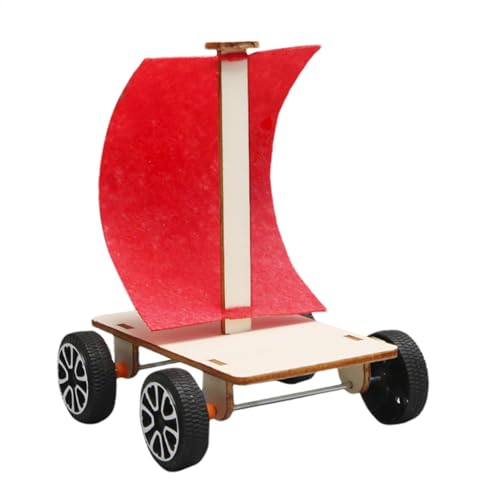 Bauen Sie ein Auto-Kit, STEM-Ingenieurprojekte, windmotierter Automodell, umweltfreundliche Holzhandwerksmaterialien, pädagogischer Spaß, 3,74x3,54x4,92 Zoll, für Kinder, Familien- oder Schulprojekte von lwxij