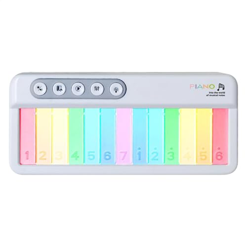 Elektronisches Klavierspielzeug | Touchscreen-Tastatur-Spielzeug | Leuchtendes Musikinstrumentenspielzeug | Buntes E-Piano für Kinder | Robustes, ansprechendes Musikspielzeug für Kinder, perfekt zum S von lwxij