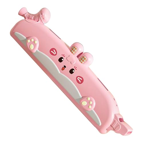 Kids Musical Mundharmonica, Cartoon Animal Design, Windinstrumentenspielzeug, waschbarer, kompaktes leichtes Lernen, Lernspielzeug, leicht zu Spielen, Babys, Pinkgelb, und Mädchen von lwxij