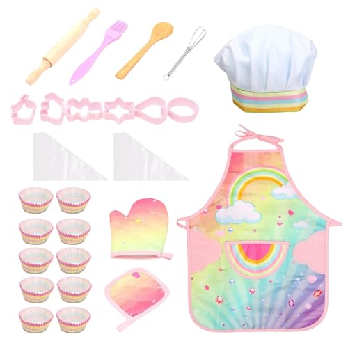 Kinder-Kochspielset | Back- & Kochset für Kinder | Pretend Kitchen Toy Tools | Vielseitiges Küchenset zum Kochen, Backen und kreatives Spielen, perfekt für Indoor- oder Outdoor-Aktivitäten von lwxij