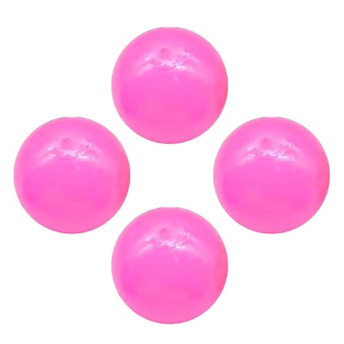 Klebriger Ball, leuchtende Decke Zappelnspielzeug, sanftes sensorisches Spielzeug, leuchtet bei Dunkelheit, 4-Pack, 4,5 cm, für Kinder und Erwachsene ideal für Fokus und Unterhaltung zu Hause, Workj o von lwxij