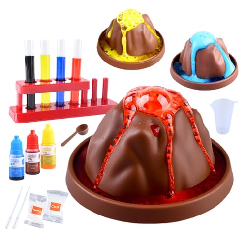 Volcano Science Kit | Hands-On Erupting Experiment Set | Vulkan-Aktivitätsset | Vielseitiges Wissenschafts-Erkundungswerkzeug für Kreativität und Neugier für Zuhause, Klassenzimmer oder von lwxij