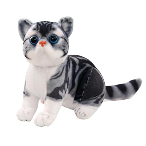 lwxij Cat Plush Toy, süßes gefülltes Tierkätzchen, weiche Plüschpuppe, Hugble -Design, entzückende Merkmale, 10,24 Zoll, perfekt für, Mädchen und Kinder für Auto- oder Wohnkultur von lwxij