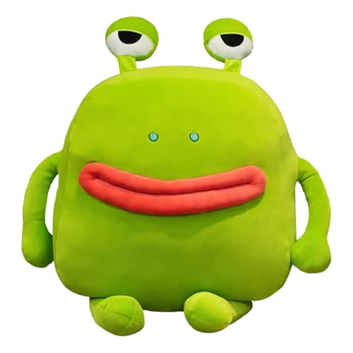 lwxij Grüner Frosch Plüsch,Frosch Stofftier - Süßes Plüschtier - Große Augen Frosch Plüsch Puppe, Cartoon Puppe Wurst Mund Plüsch Kissen Frosch Plüschtier, Home Decor Goodie Bag Stuffers von lwxij