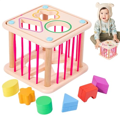 lwxij Holzsortierspielzeug, Kinder -Farbsortierspielzeug,Pädagogisches Farbspiel für Kinder - Kinder mit Spielzeug, Spielzeug für Feinmotorik für Hand-Augen-Koordination, kognitive Fähigkeiten von lwxij