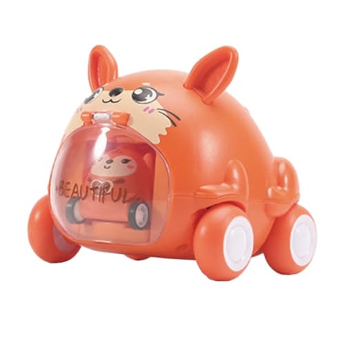 lwxij Spielzeugauto für Kleinkinder, Press-and-Go-Auto - Spielen Sie LKW-Spielzeug, Tier-Schiebeauto-Spielzeug | Pull Racing Car Rabbit Lernfahrzeugspielzeug für Mädchen und von lwxij