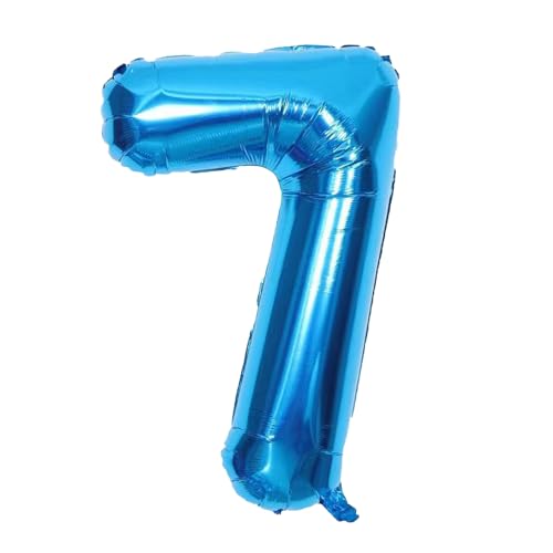 Geburtstags-Zahlenballons XXL-Riesen-Folienballons 40 Zoll – 101 cm Luftballons Geburtstag Jungen Mädchen Babyparty Geburtstagsdekorationen Jubiläumsparty-Dekorationen (hellblau, 7) von lxmydm