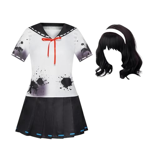 lxxZuvR Anime-Cosplay-Kostüm für Damen, Rollenspiel-Matrosenanzug, JK-Uniform und Perücken-Set für Halloween-Party von lxxZuvR