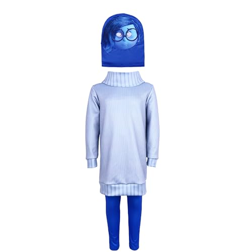 lxxZuvR Sadness kostüm, Cartoon-Cosplay-Outfits, Vollkopfmaske, Party-Kostümset, Halloween-Kostüm von lxxZuvR