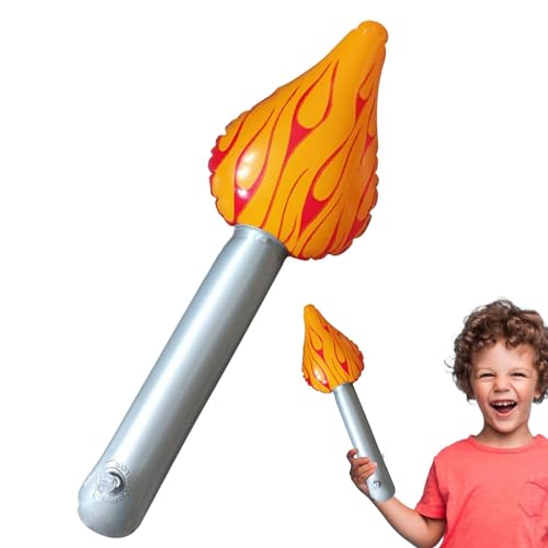 lyanny Aufblasbare Flamme, aufblasbare Fackel,Gefälschte aufblasende Flamme - Aufblasbare Taschenlampe, 16-Zoll-Handfackel, Taschenlampenspielzeug für Kinderspiele, Party-Aufführungszubehör von lyanny