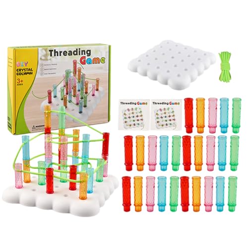 lyanny Fädelspielzeug,Stapel Brettspiel - Duellspiel zur Beruhigung & Problemlösung mit Zählen Lernen & Sinnesförderung für Vorschulkinder lyanny Fädelspielzeug,Stapel Brettspiel - Duellspiel zur Beruhigung & Problemlösung mit Zählen Lernen & Sinnesförderung für Vorschulkinder von lyanny