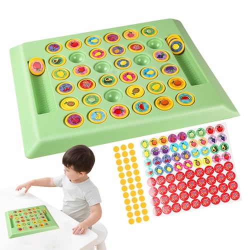 lyanny Kognitive Lernspiele für Kinder, Matching-Spiel für Kinder,Passendes Kartenspiel-Reisespielzeug - Tierfrucht-Thema, passendes Kartenspiel, Lernspielzeug, Aktivitätsbrettspiel für 2 Spieler von lyanny