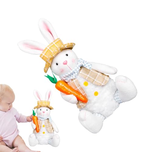 lyanny Leuchtender Stoffhase,Stoffhasen-Plüschlicht - Sitzendes weiches Puppenspielzeug | LED-Kaninchen, Plüschspielzeug für den Frühling, Tisch-Ferienzimmer, niedliche Figuren für Kinder und von lyanny